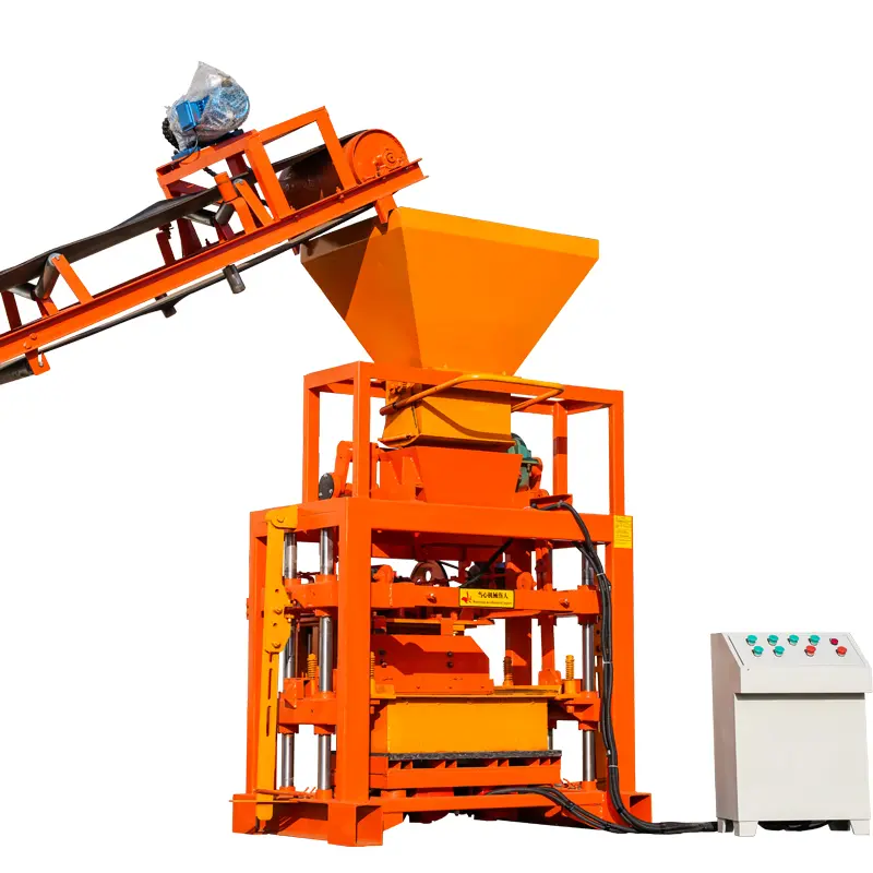 QTJ4-35 Semi-automatic concrete brick/block making machine