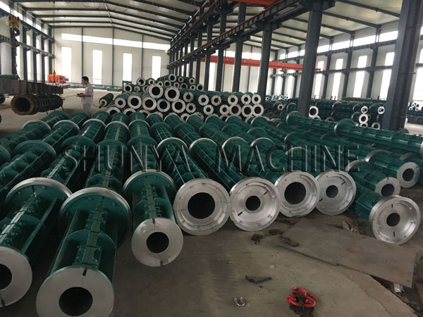 Concrete pole making machine